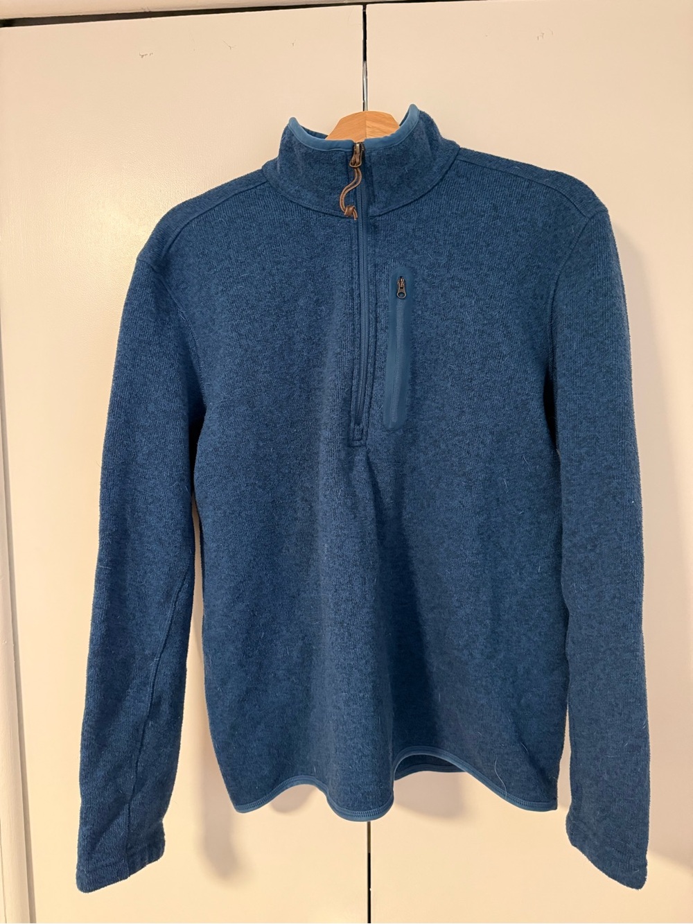 Men's Blue Quarter-Zip Sweater - Land’s End
